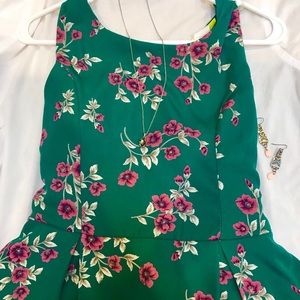 Green Floral Dress